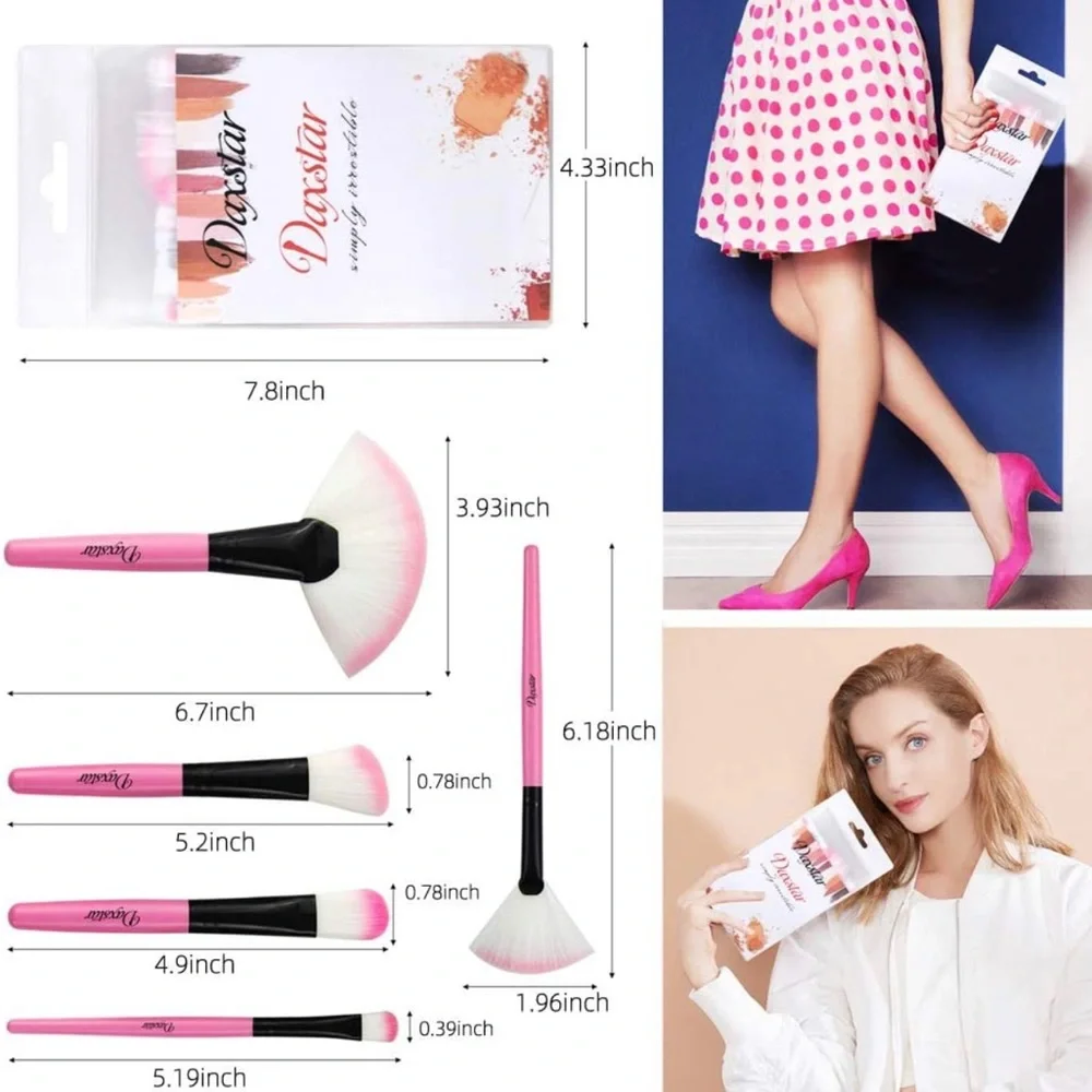 32 pc Pink Makeup Brush Set - Picture 5 of 6
